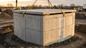 szambo betonowe 10m3 z płyta najazdową